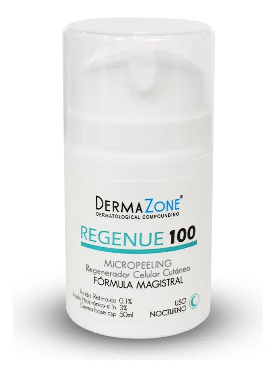Crema Facial DermaZone Regenue 100 con Ácido Hialurónico y Retinoico 50ml