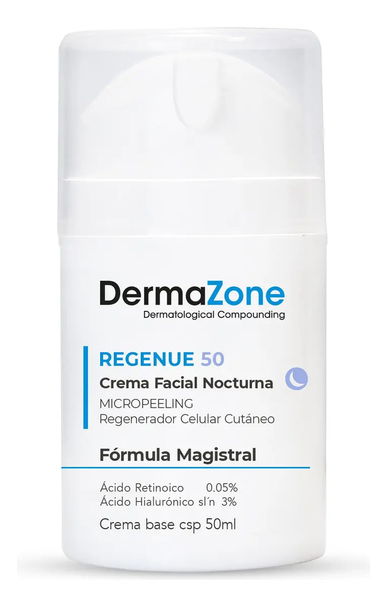 Crema DermaZone Regenue 50 Noche Ácido Hialurónico Regenerador Celular