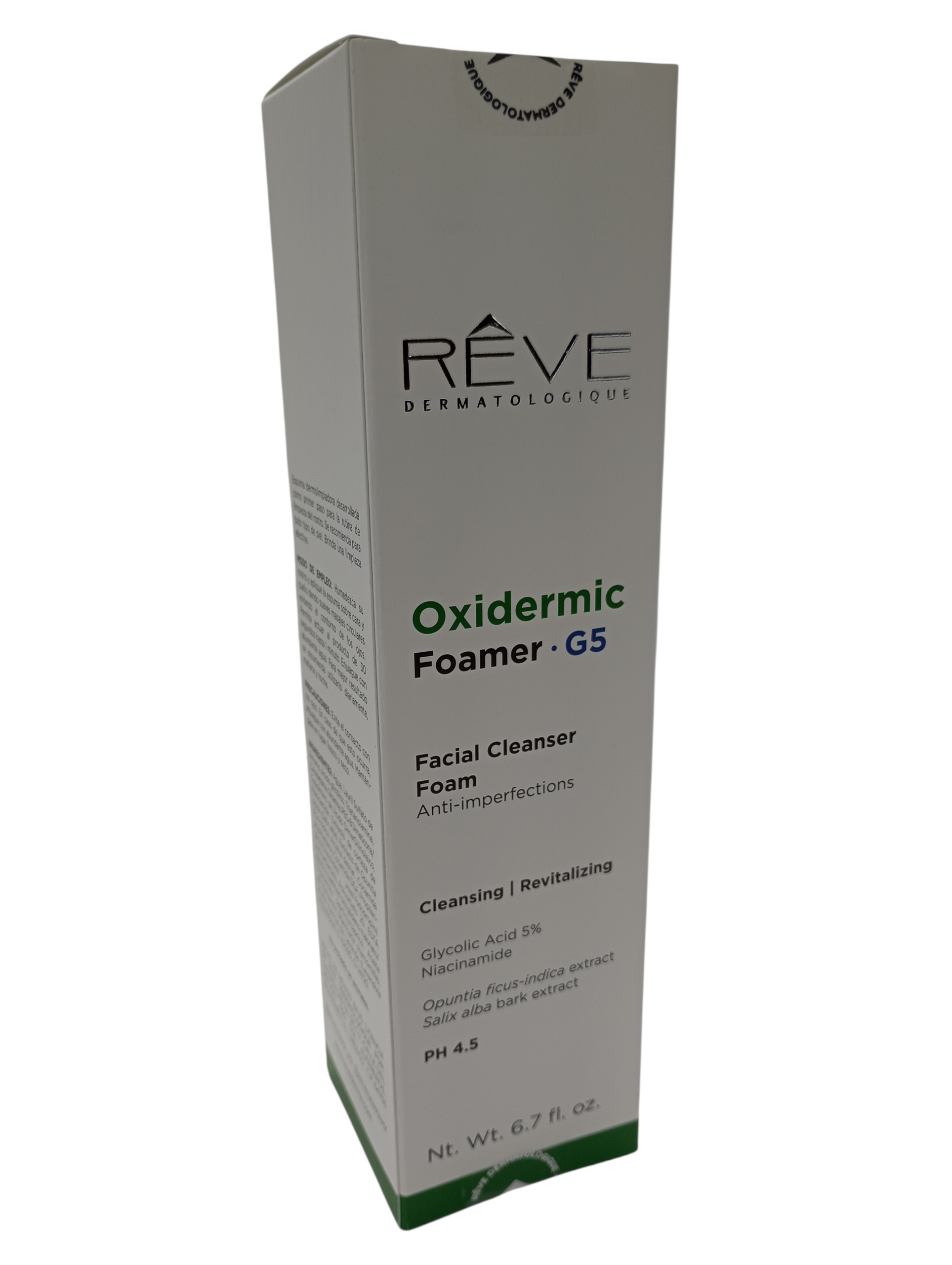 Oxidermic Espuma G5 Dermolimpiadora Facial Vegana 200ml Piel Sensible Acneica